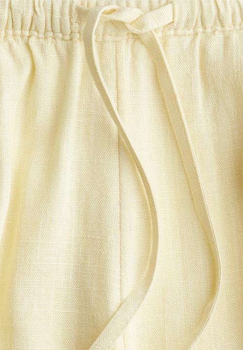 H&M - Straight drawstring trousers -  light yellow