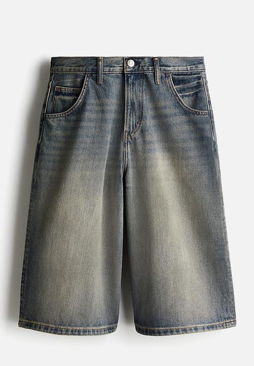H&M - Super baggy denim shorts - denim blue