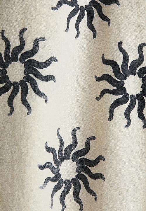 H&M - Linen-blend drawstring trousers - white suns