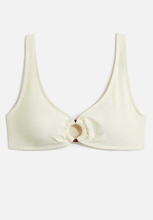 H&M - Padded bikini top - cream