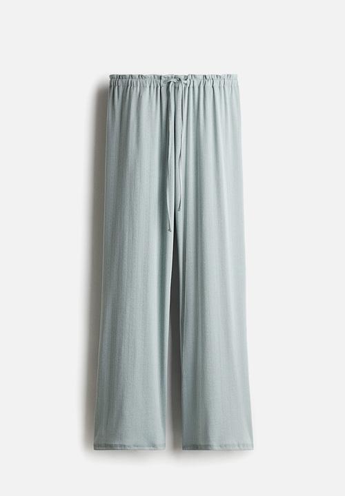 H&M - Pointelle pyjama bottoms - light dusty turquoise