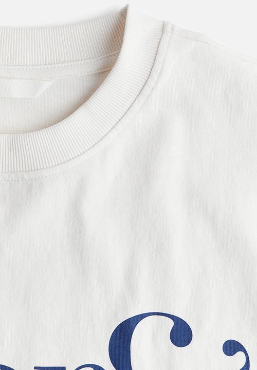 H&M - Cropped t-shirt - white mer & soleil