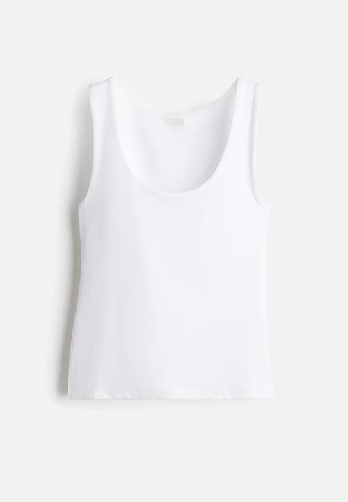 H&M - Microfibre vest top - white