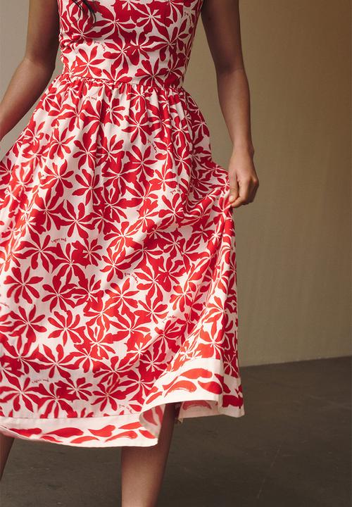 H&M - Strappy dress - white & red floral