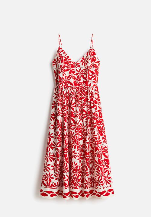 H&M - Strappy dress - white & red floral
