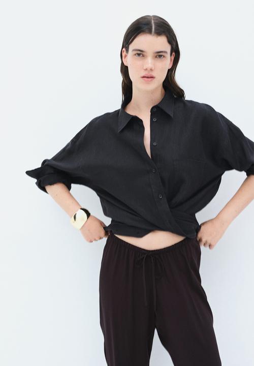 H&M - Mama before & after drawstring trousers - black