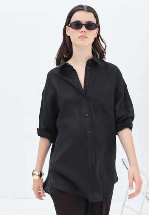 H&M - Mama before & after drawstring trousers - black