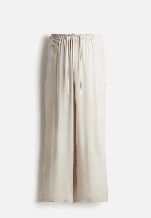 H&M - Mama before & after drawstring trousers - light beige