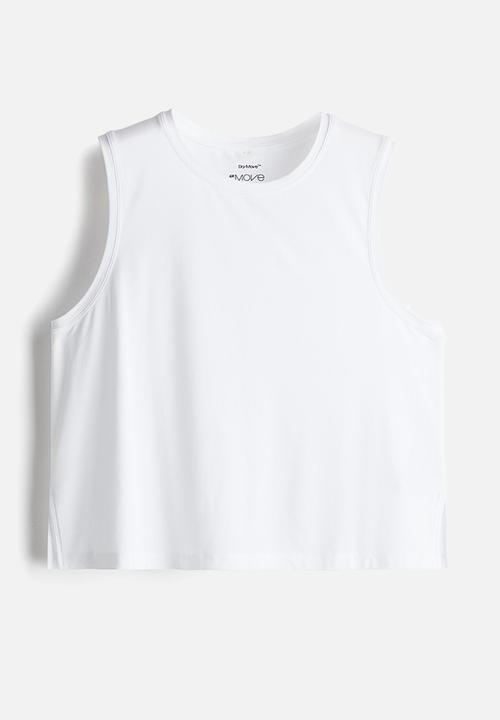 H&M - Boxy-style sports vest top with drymove™ - white