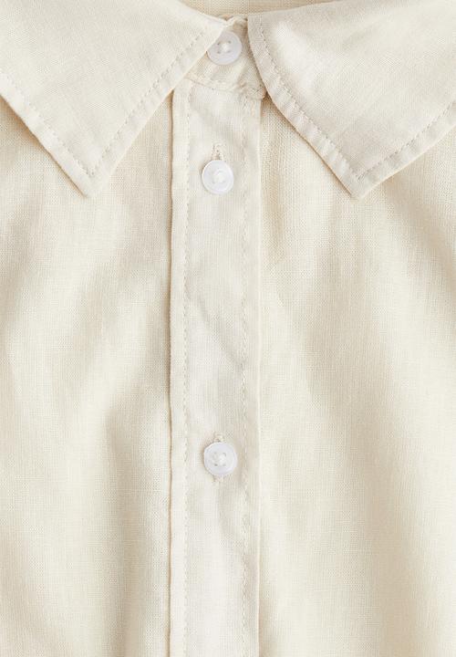 H&M - Linen-blend shirt - cream