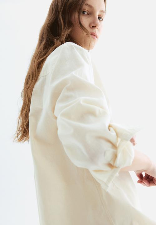 H&M - Linen-blend shirt - cream