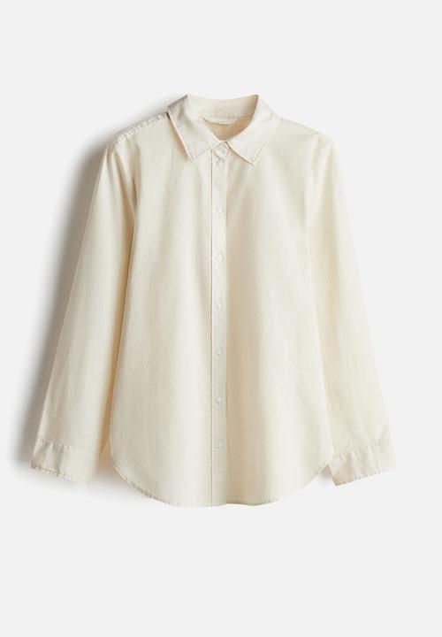 H&M - Linen-blend shirt - cream