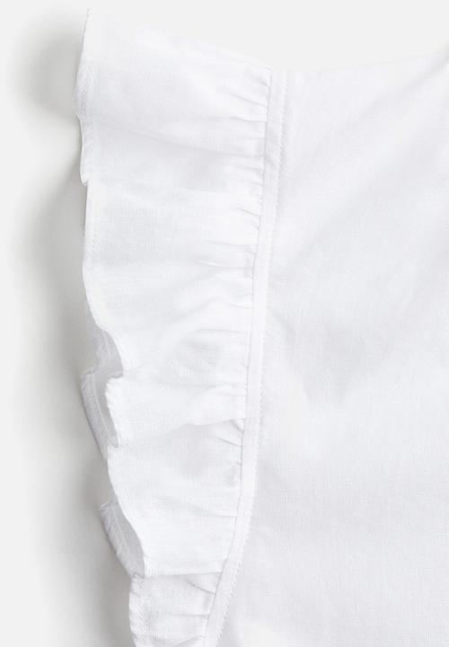 H&M - Linen-blend blouse - white