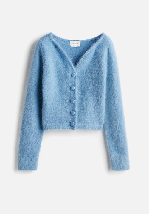 Mohair-blend cardigan - blue - 1277267001