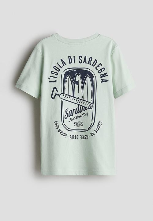 H&M - Printed T-shirt -  mint green/l'isola di sardegna 
