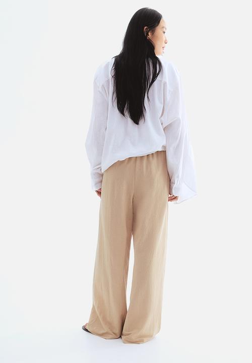 H&M - Wide pull-on trousers - beige