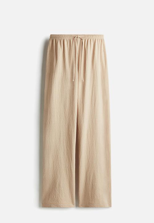 H&M - Wide pull-on trousers - beige