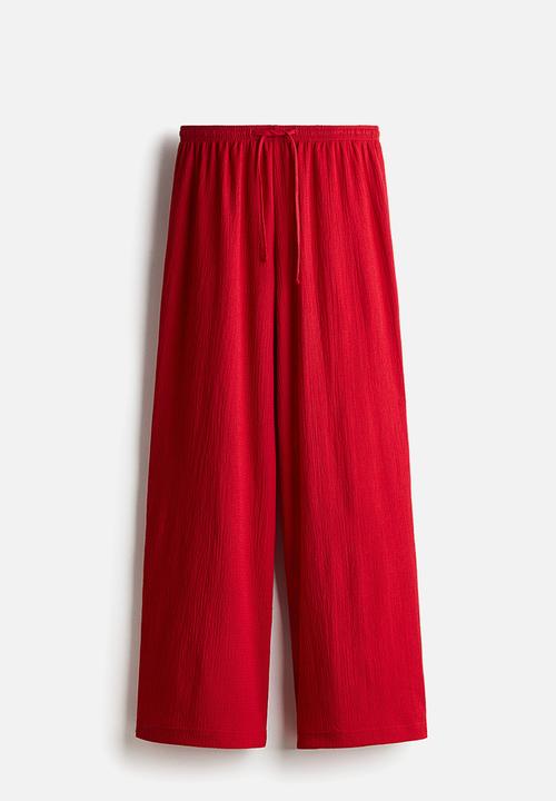 H&M - Wide pull-on trousers - red