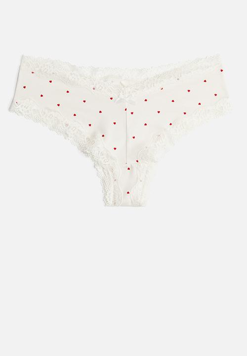H&M - 3-Pack cotton and lace hipster briefs - multi