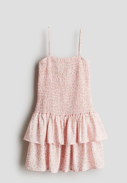 H&M - Smocked strappy dress - pink,multi