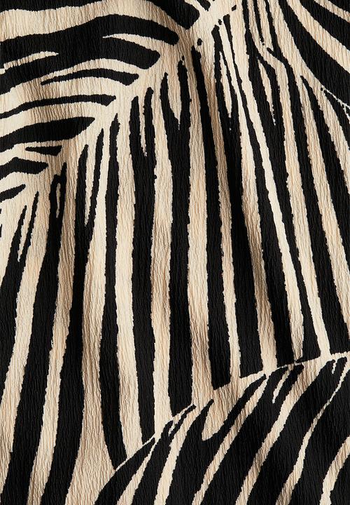 H&M - Waisted maxi dress - black patterned