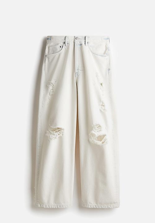 H&M - Super baggy jeans - white