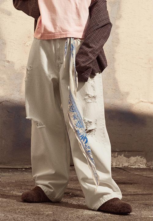 H&M - Super baggy jeans - white