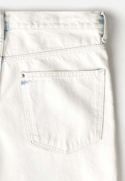 H&M - Baggy denim shorts - white