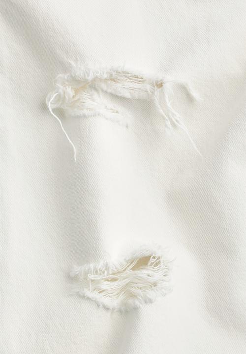 H&M - Baggy denim shorts - white