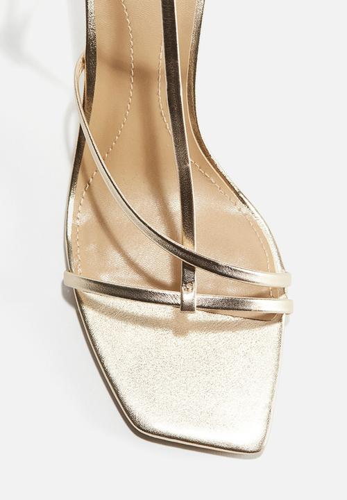 H&M - Heeled strappy sandals - gold