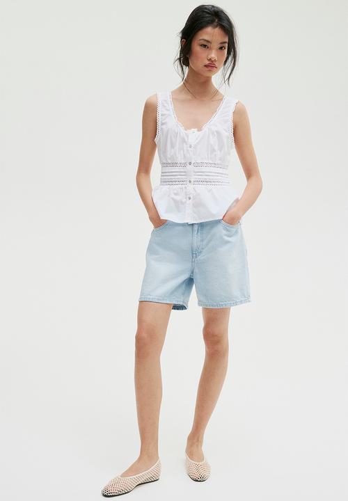 H&M - Peplum vest top - white