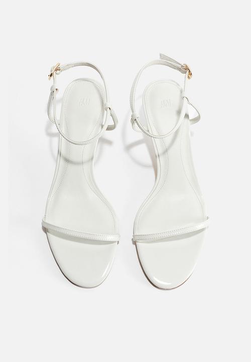 H&M - Heeled strappy sandals - white