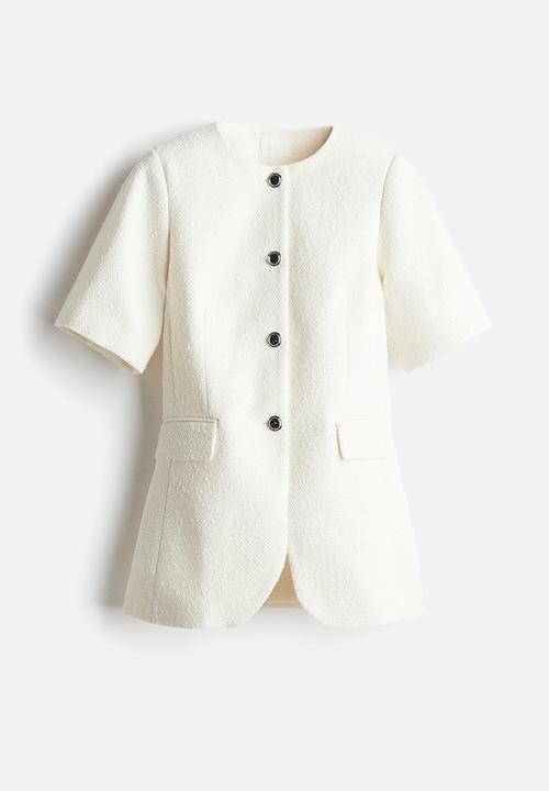 H&M - Bouclé blazer - white