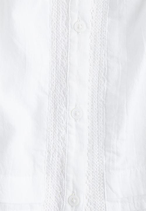 H&M - Lace-detail strappy top - white