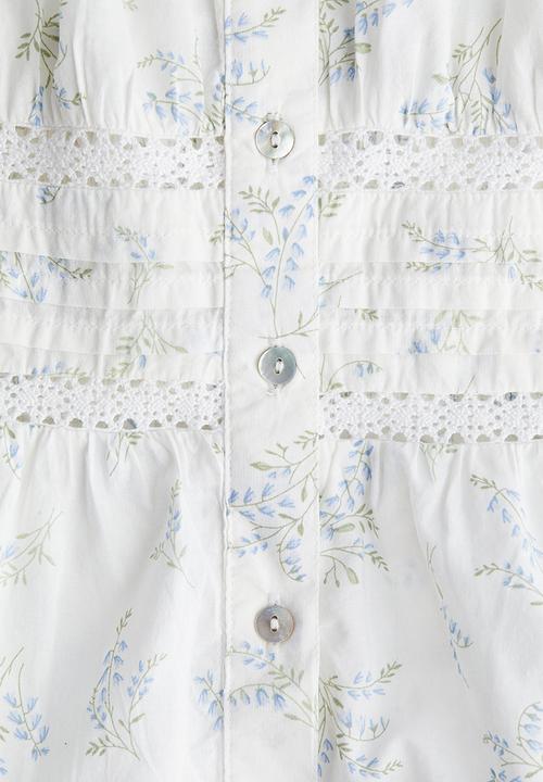 H&M - Peplum vest top - white floral 