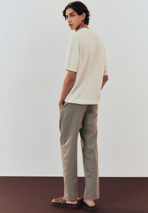 H&M - Regular fit pima cotton polo shirt - white
