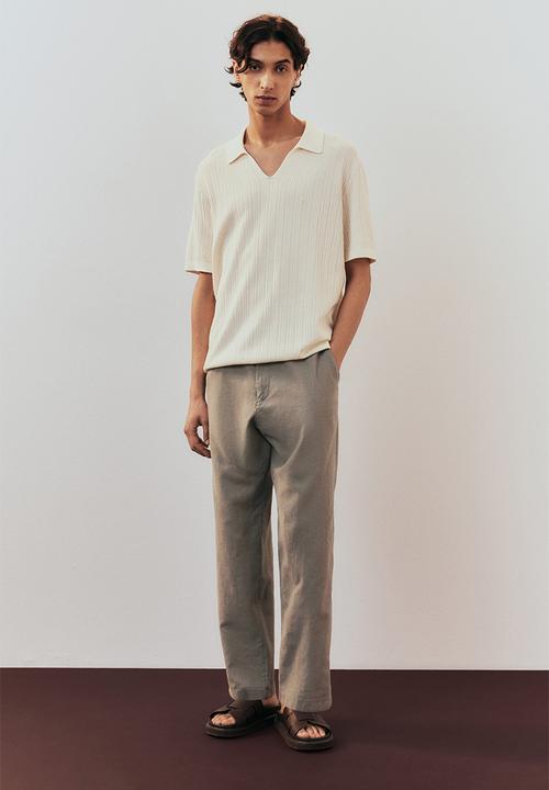 H&M - Regular fit pima cotton polo shirt - white