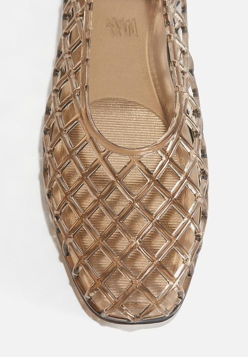 H&M - Plastic mesh ballet flats - light beige