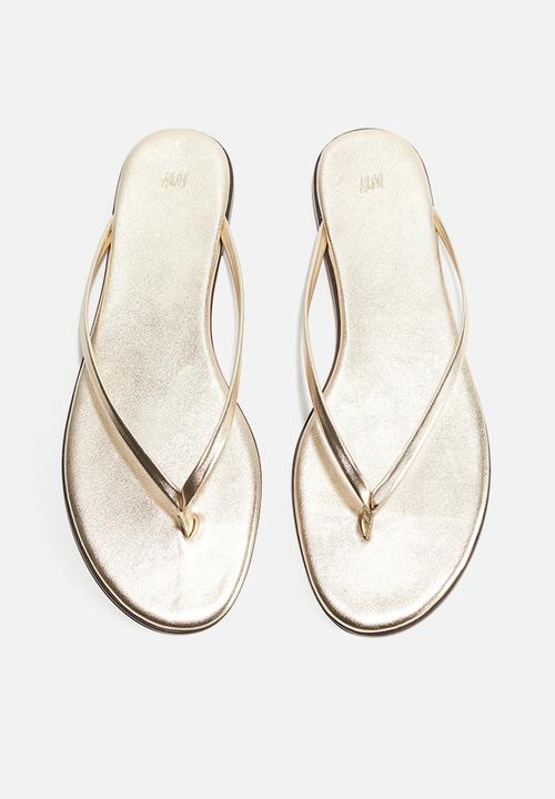 H&M - Flip-flops - gold coloured