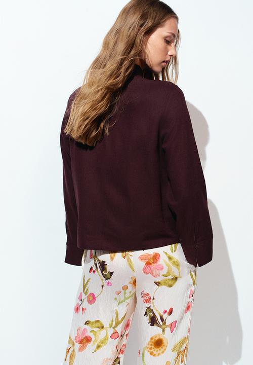 H&M - Airy shirt - burgundy 