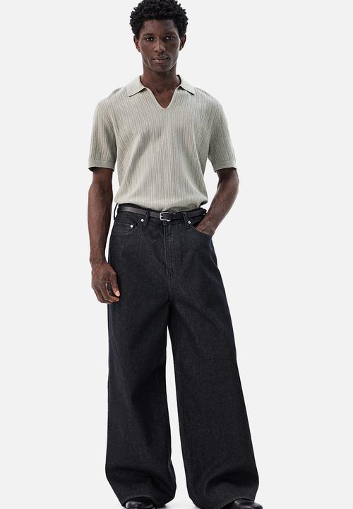 H&M - Regular fit pima cotton polo shirt - sage green 