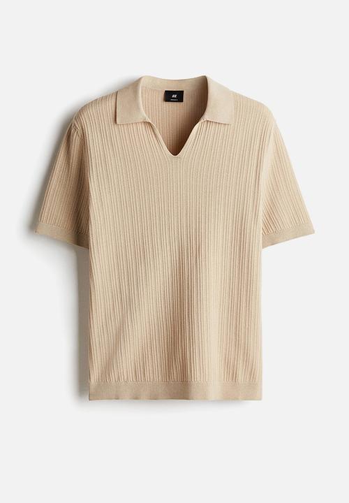 H&M - Regular fit pima cotton polo shirt - beige