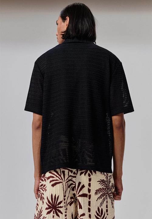H&M - Regular fit resort shirt - black