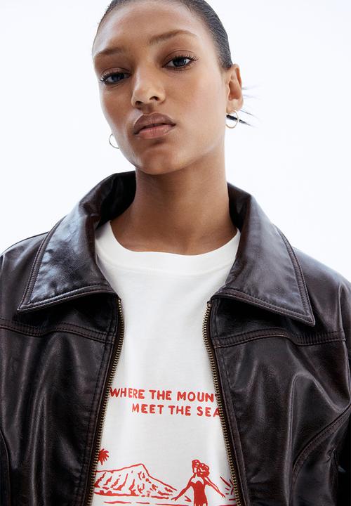 H&M - Oversized T-shirt - white/santa barbara 