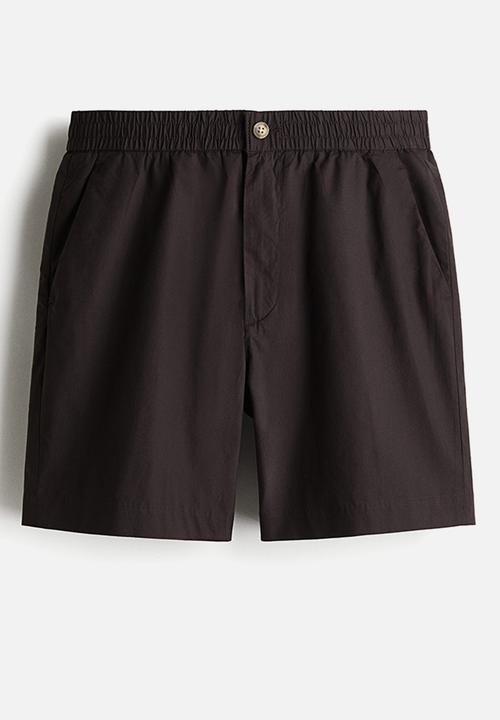 H&M - Relaxed fit poplin shorts - brown