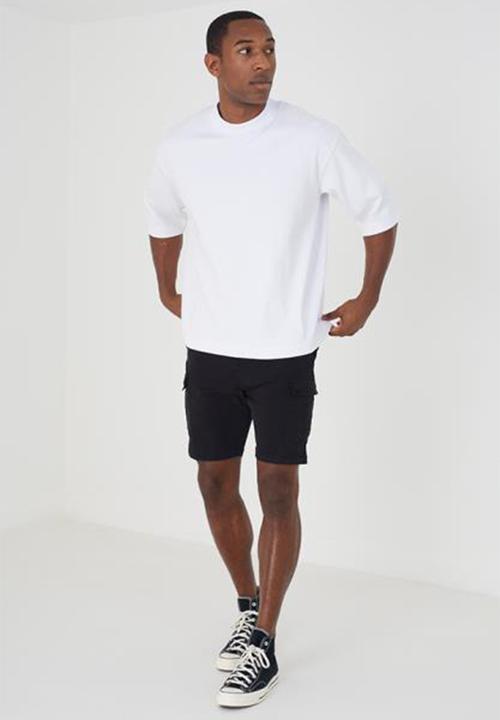 Brave Soul - Crew Mock Neck Tee - Optic White