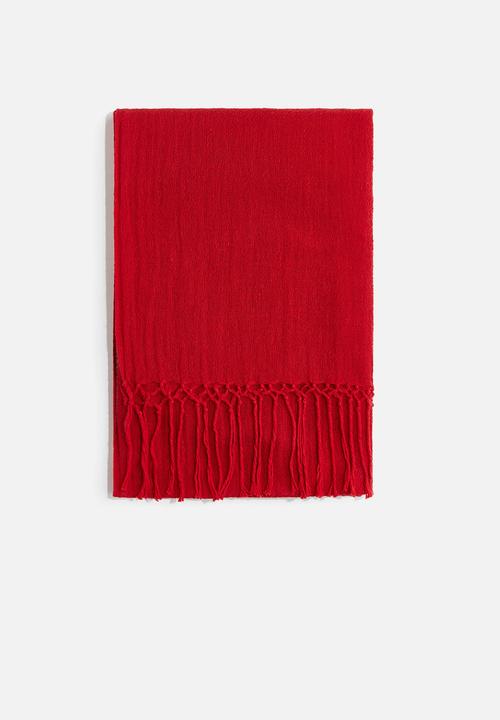 H&M - Linen-blend shawl - red