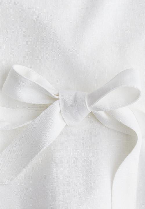 H&M - Linen-blend blouse - white
