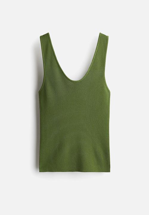 H&M - Knitted vest top - green