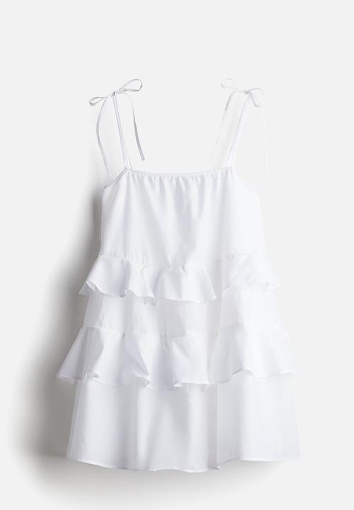 H&M - Tie-strap cotton dress - white